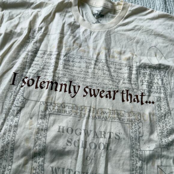 Harry Potter Universal Studios T-Shirt "I solemny swear that.." Graphic Tee 2XL - Picture 2 of 6
